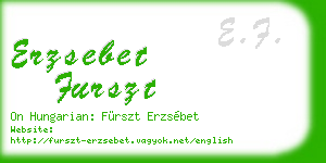 erzsebet furszt business card