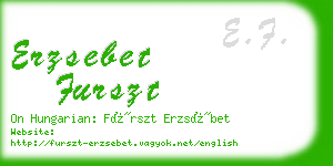 erzsebet furszt business card